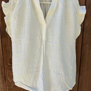 Elegant White Blouse with Ruffle Sleeves